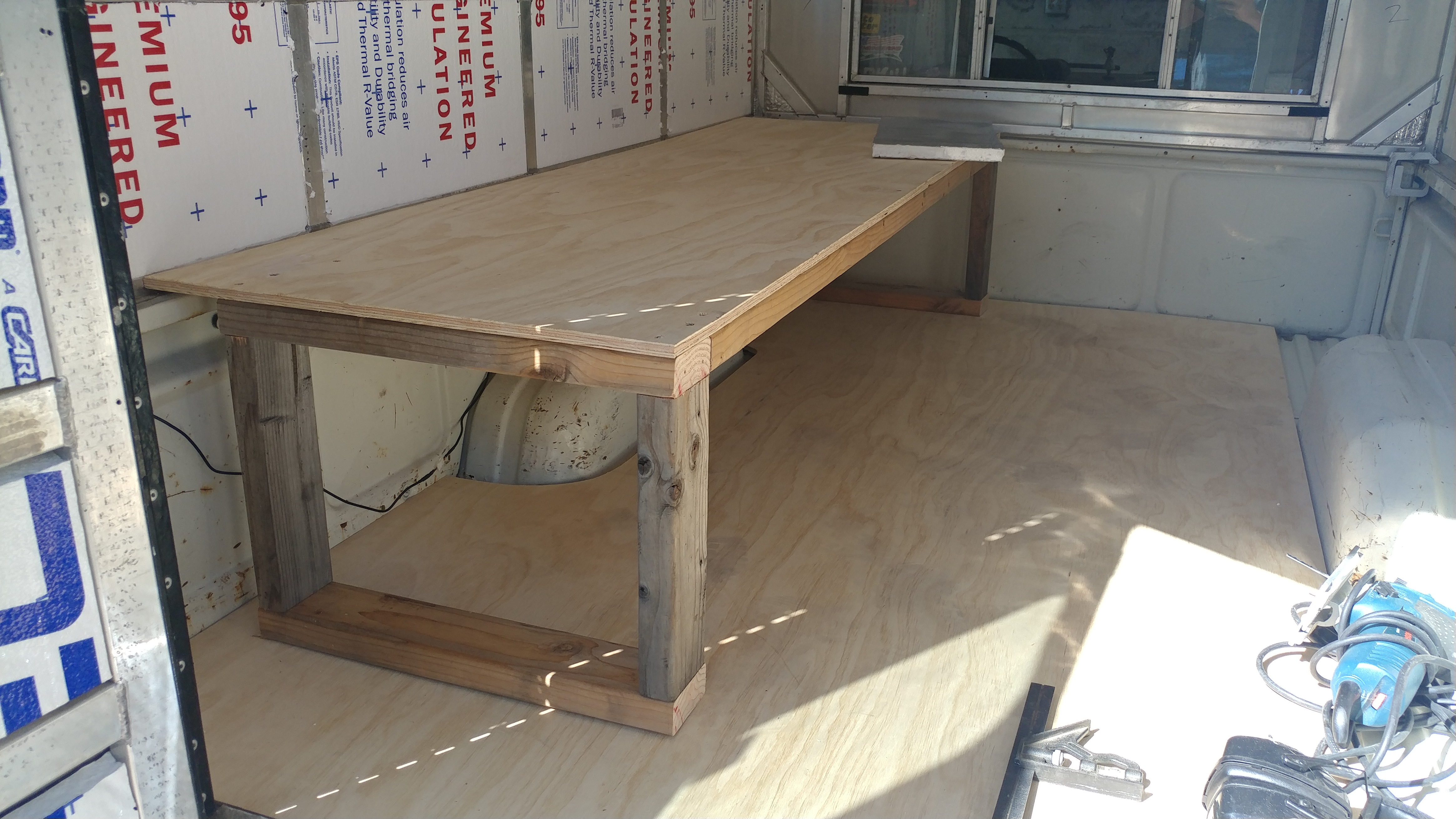 Bed Frame Inside camper